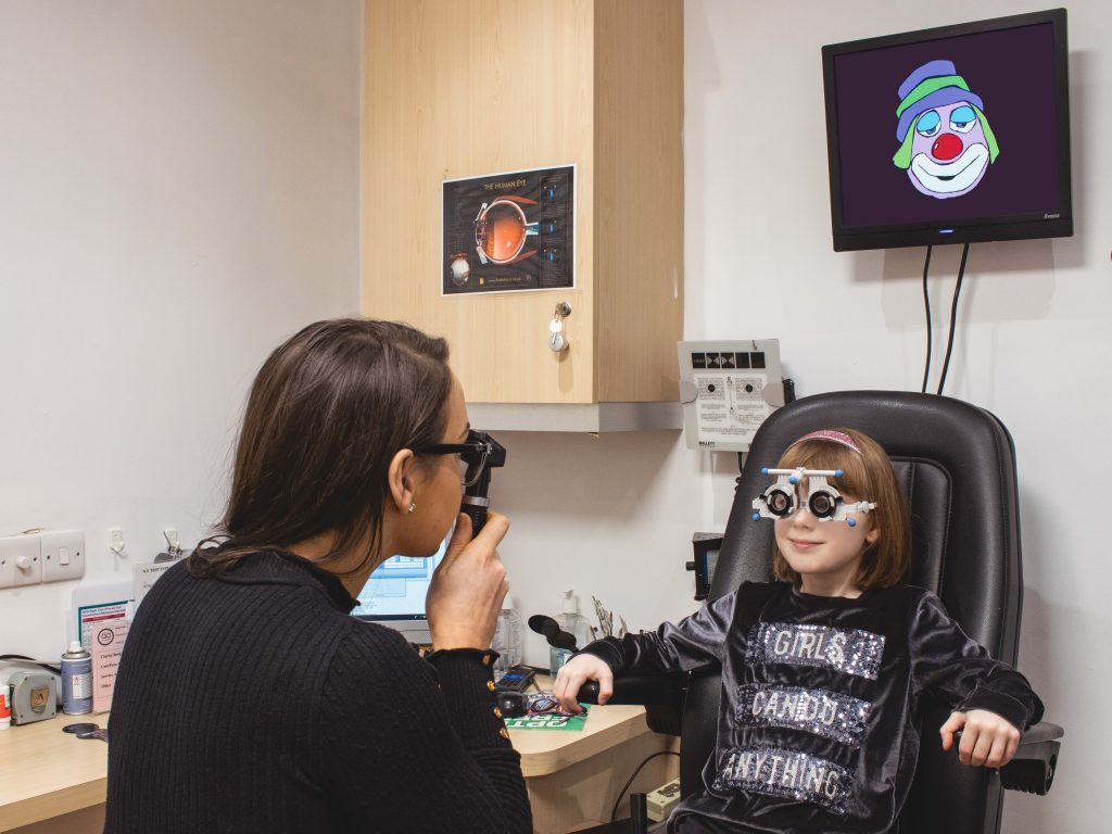 child having an eye examination